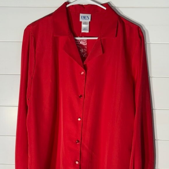 BEA Classics Size 14 (24-104) Red Blouse - Picture 1 of 4